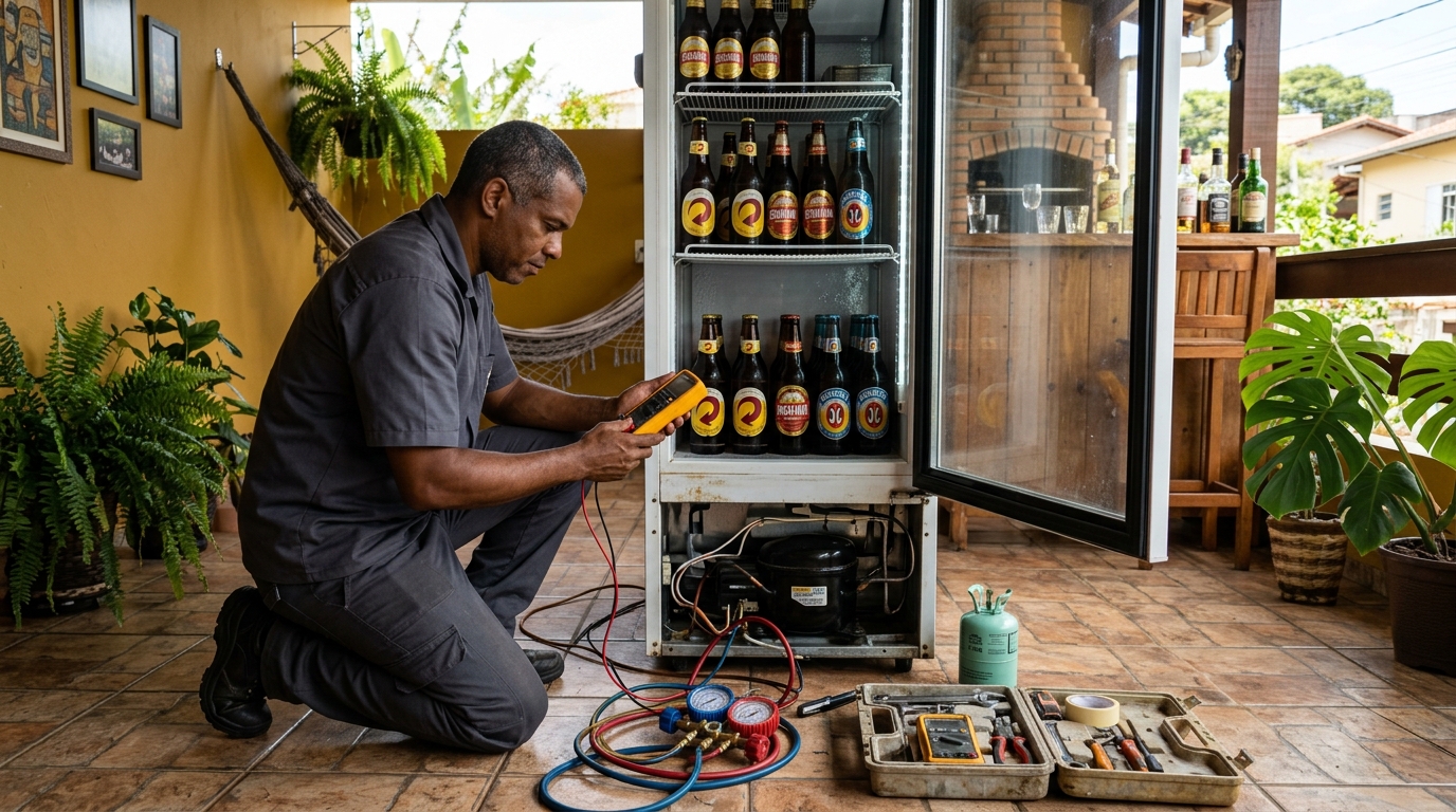Manutenção da placa eletrônica de cervejeira em Jundiaí‑SP